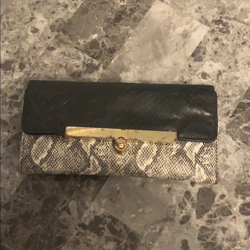 Faux snakeskin wallet